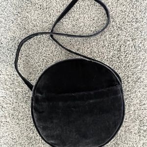 Baggu Navy Velvet Crossbody Bag